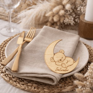 Marque-place ourson lune