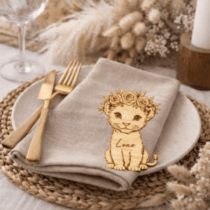 Marque-place lion fille