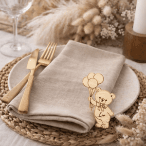 Marque-place ourson ballons