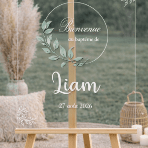 Panneau de Bienvenue transparent Liam