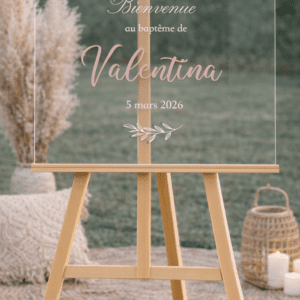 Panneau de Bienvenue transparent Valentina