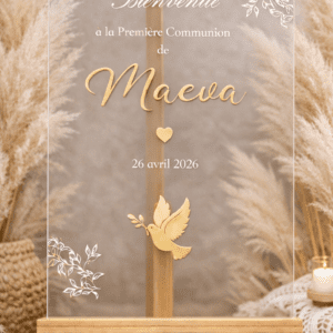 Panneau de Bienvenue transparent Colombe