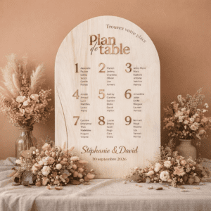 Panneau plan de table bois naturel