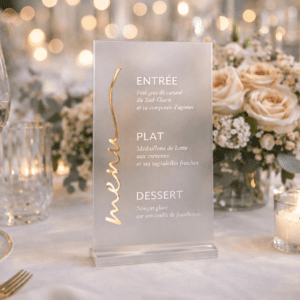 Menu de table à poser