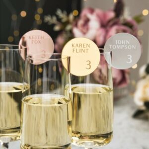 Marque-place verre rond