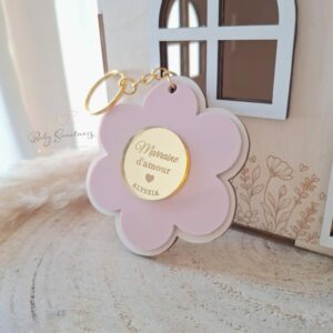 Porte-clés fleur