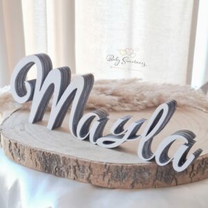 Nom 3D découpé en bois