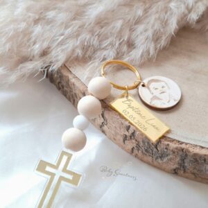 Porte-clés photo avec pochon transparent