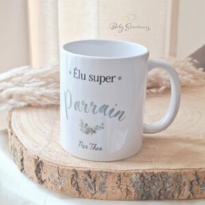 Mug personnalisé feuilles vertes