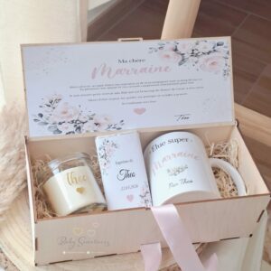 Coffret bougie parfumée, chocolat et tasse
