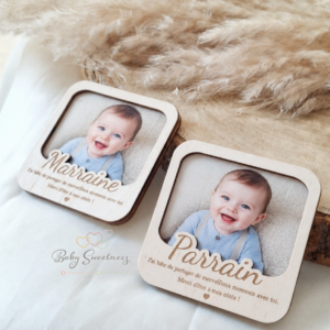 Magnet photo en bois