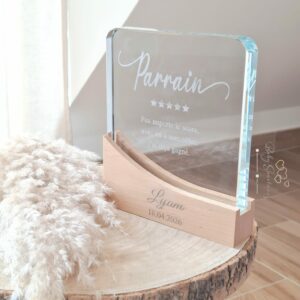Trophée en verre avec boîte