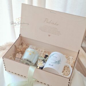Coffret bougie parfumée, Bouteille Porto, tasse et parfum voiture