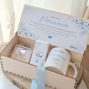 Coffret magnet photo, chocolat et tasse