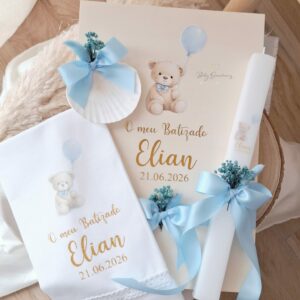 Coffret de Baptême ourson ballon