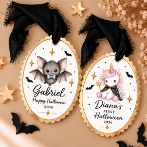 Plaque / Étiquette personnalisée Halloween