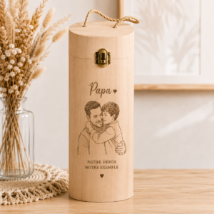 Boîte à vin en bois personnalisée