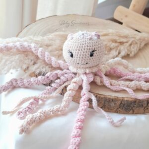 Peluche méduse floral en crochet