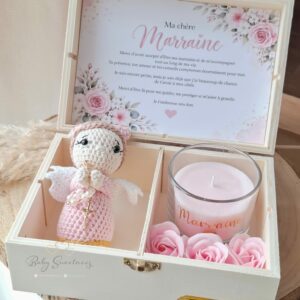 Coffret ange fille/garçon avec bougie parfumée