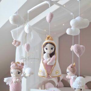 Mobile musical vierge marie