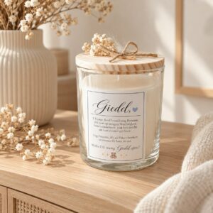 Bougie parfumée fleurs séchées
